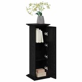 vidaXL Displaystand Zwart Eiken 31 x 30 x 90 cm Bewerkt hout