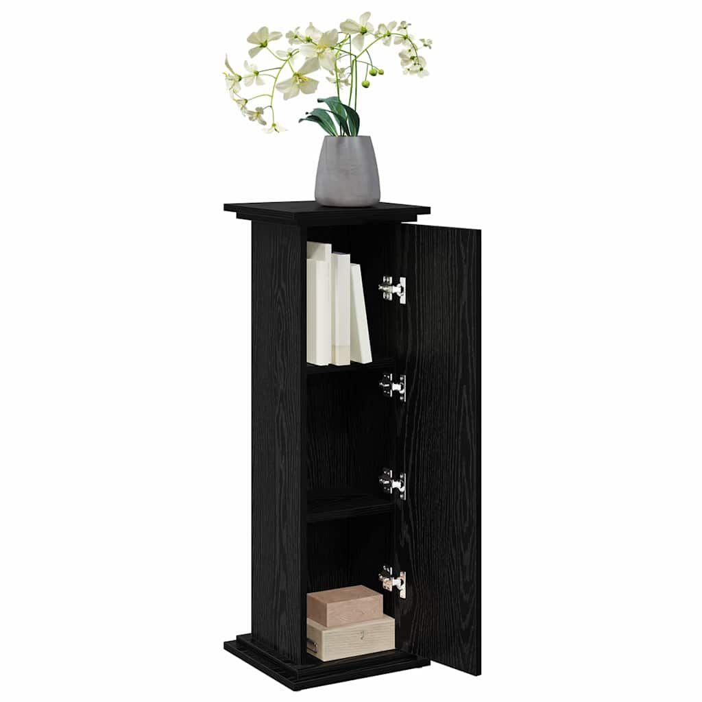 vidaXL Displaystand Zwart Eiken 31 x 30 x 90 cm Bewerkt hout