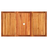 vidaXL Tuintafel 140x80x75 cm poly rattan en acaciahout zwart