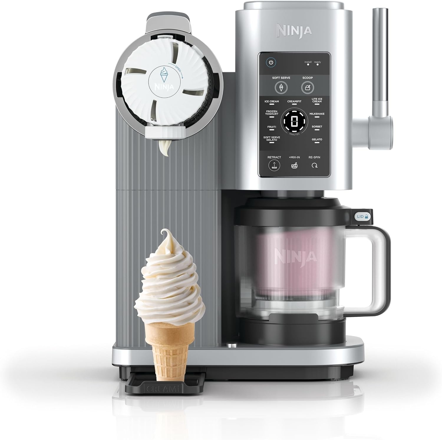 Ninja CREAMi Scoop & Swirl Ijsmachine 13 functies Platinsilber