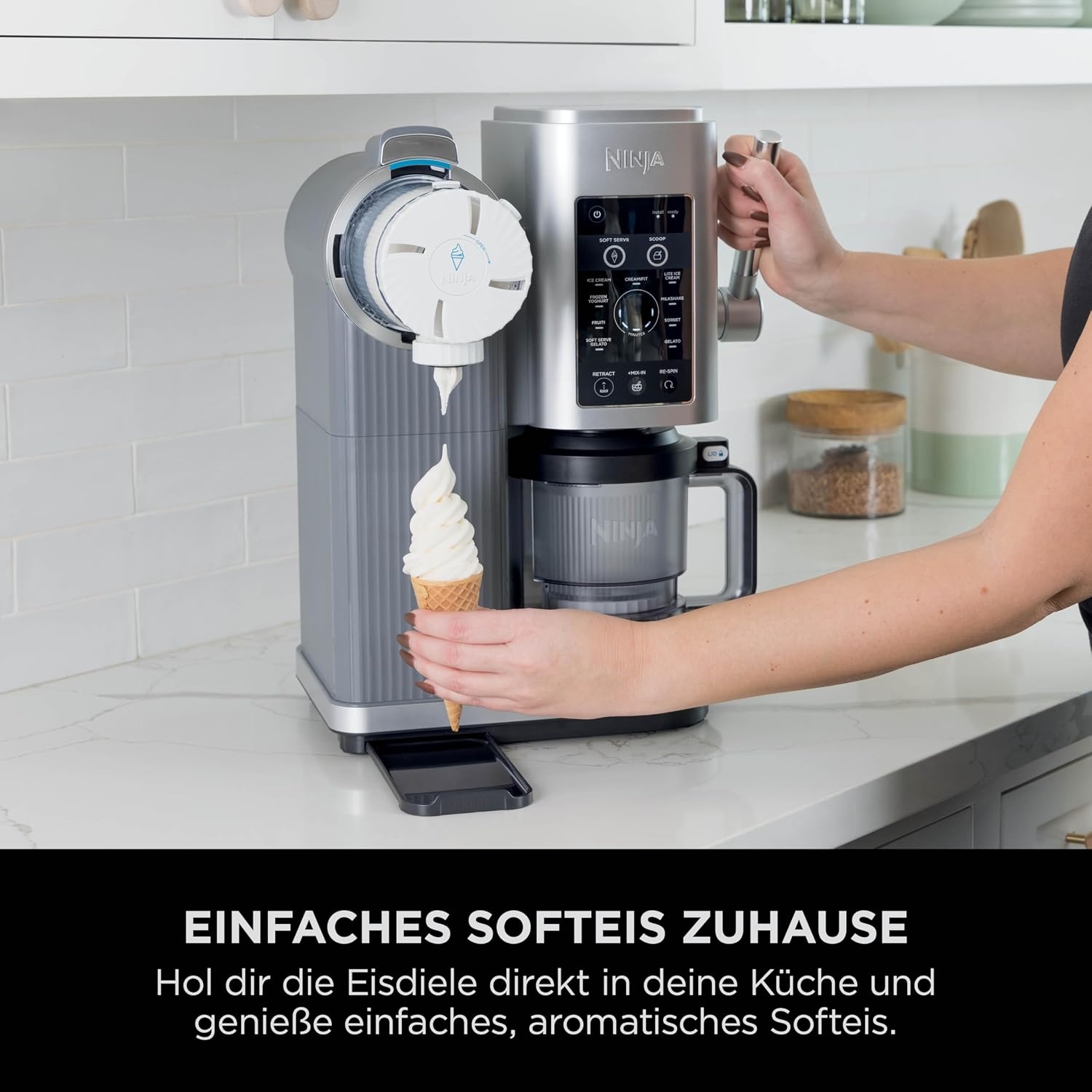 Ninja CREAMi Scoop & Swirl Ijsmachine 13 functies Platinsilber