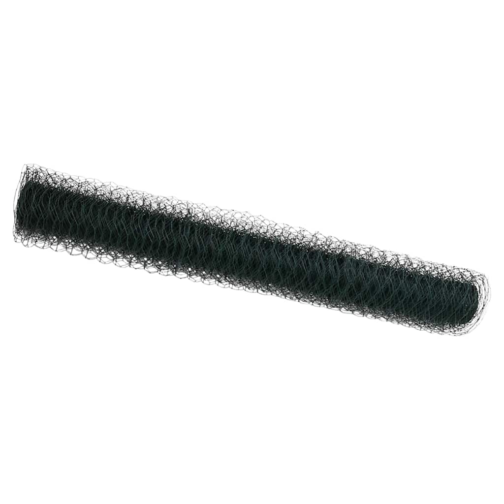 vidaXL Hexagon Hek 1,2 x 100 m PVC Groen
