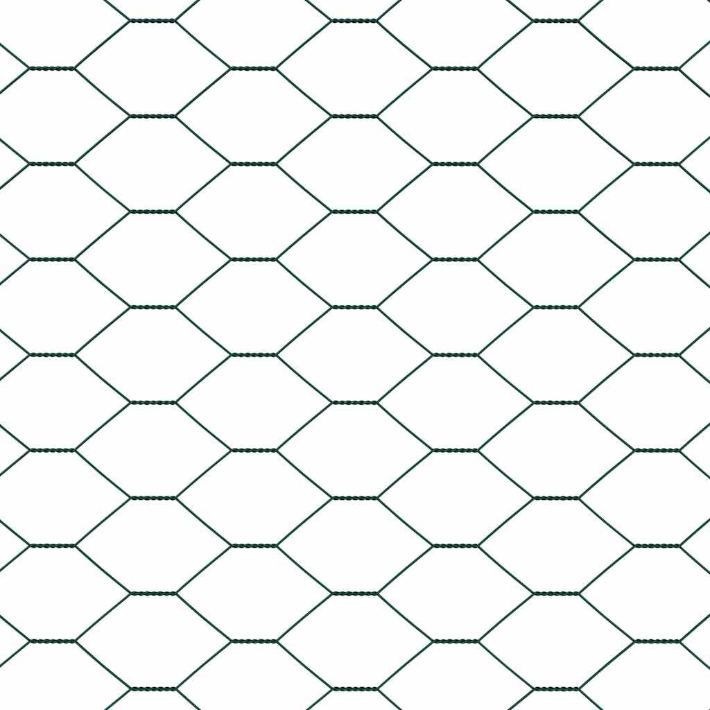 vidaXL Hexagon Hek 1,2 x 100 m PVC Groen