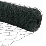 vidaXL Hexagon Hek 1,2 x 100 m PVC Groen
