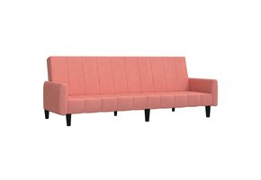 vidaXL Slaapbank 2-zits Fluweel Roze XL - 59% Korting