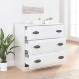 vidaXL Dressoir 70x35x67,5 cm bewerkt hout hoogglans wit