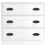 vidaXL Dressoir 70x35x67,5 cm bewerkt hout hoogglans wit
