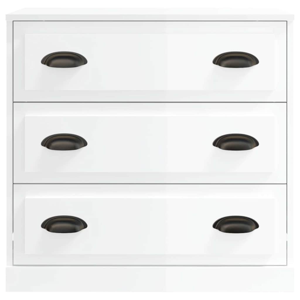 vidaXL Dressoir 70x35x67,5 cm bewerkt hout hoogglans wit