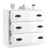 vidaXL Dressoir 70x35x67,5 cm bewerkt hout hoogglans wit