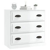 vidaXL Dressoir 70x35x67,5 cm bewerkt hout hoogglans wit