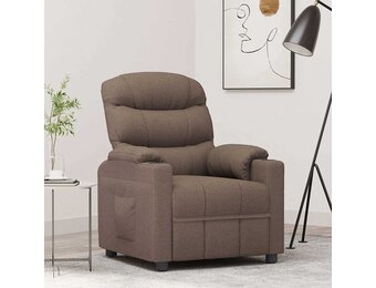 vidaXL Fauteuil verstelbaar stof taupe
