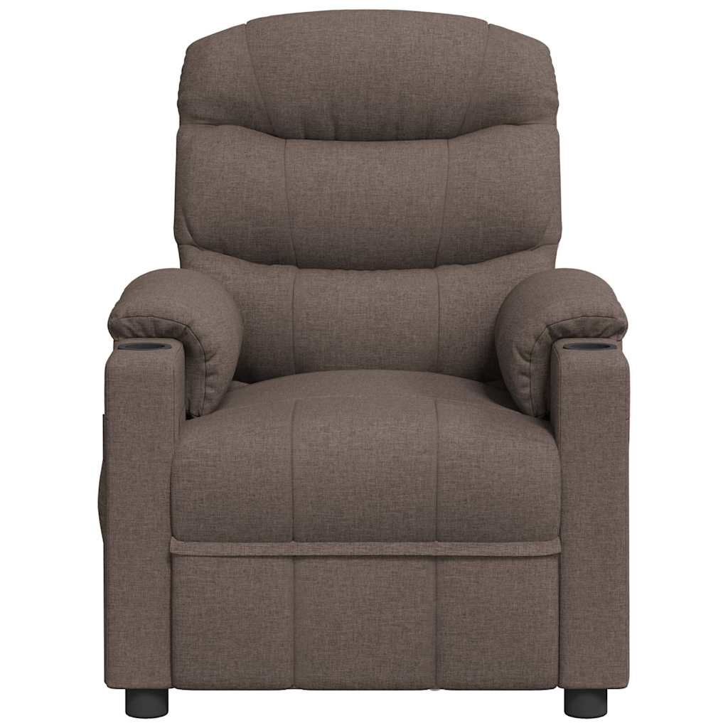 vidaXL Fauteuil verstelbaar stof taupe