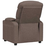 vidaXL Fauteuil verstelbaar stof taupe