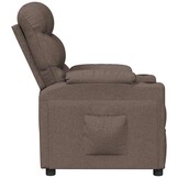 vidaXL Fauteuil verstelbaar stof taupe