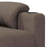 vidaXL Fauteuil verstelbaar stof taupe