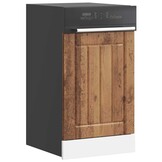 vidaXL Vaatwaspaneel Lucca bewerkt hout oud houtkleurig