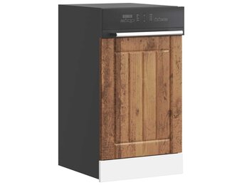 vidaXL Vaatwaspaneel Lucca bewerkt hout oud houtkleurig