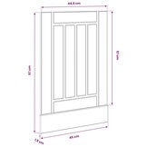 vidaXL Vaatwaspaneel Lucca bewerkt hout oud houtkleurig