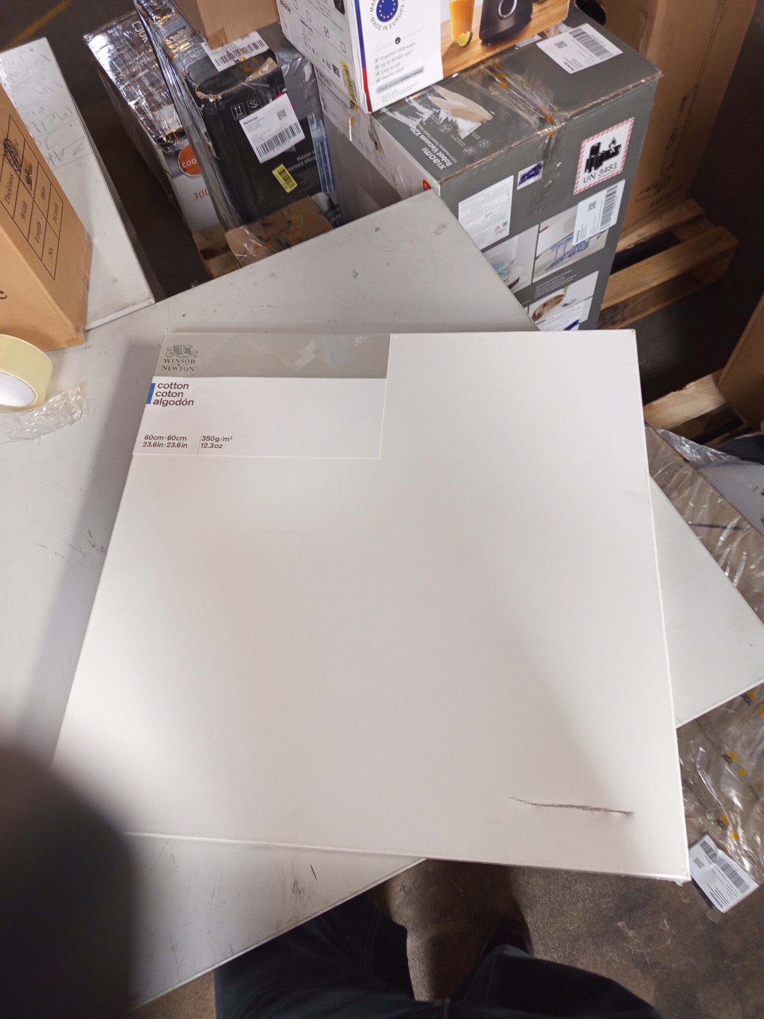 Winsor & Newton 6201147 - spieraam "Classic" 3-voudig geprimed 350 g/m², lijstdikte 35 mm, katoen - Deep Edge - 60 x 60 cm - Maat 60 x 60 cm