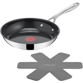 Jamie Oliver by Tefal Direct Cook 28 cm koekenpan, roestvrij staal, keramische antiaanbaklaag + panbeschermer, H8802S34 - Maat 28 cm Koekenpan