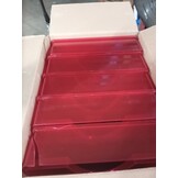 Exacompta - ref. 12354D - Set van 10 Brievenbakken ECOTRAY - Afmetingen: 34,5x25,5x6,5 cm - voor A4+ documenten - kleur doorzichtige framboos