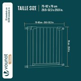 VOUNOT Veiligheidshek voor trap en deur - 75-82 cm - Wit
