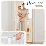 VOUNOT Veiligheidshek voor trap en deur - 75-82 cm - Wit