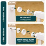 VOUNOT Veiligheidshek voor trap en deur - 75-82 cm - Wit