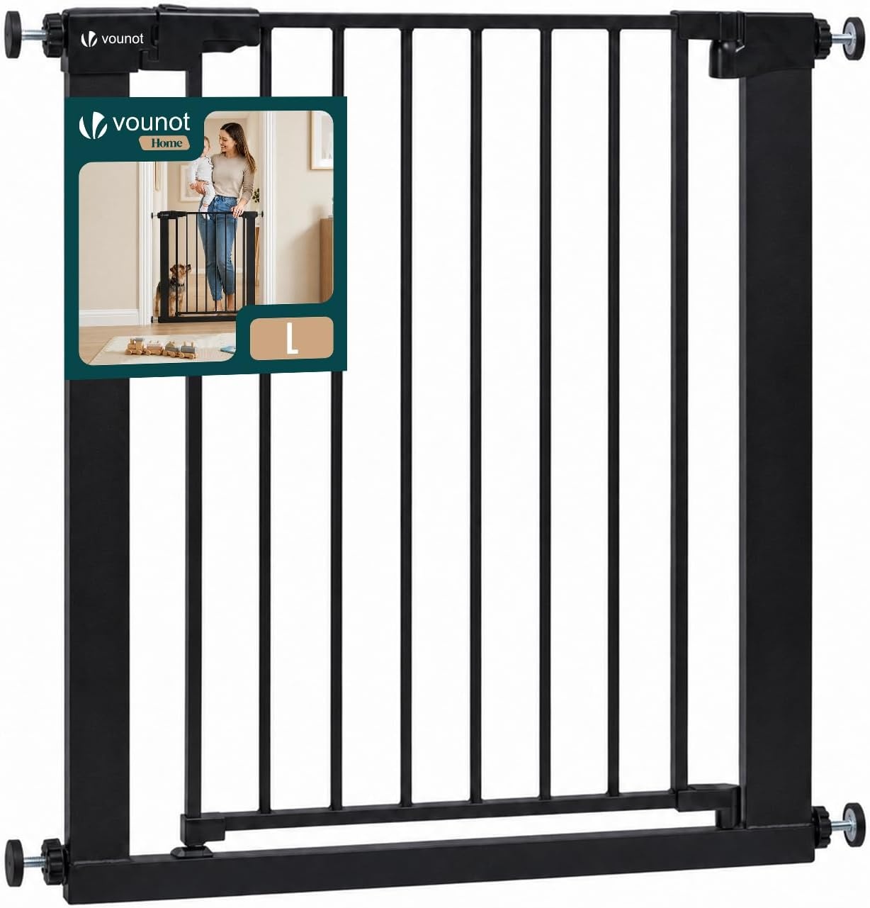 VOUNOT Veiligheidshek voor trap en deur - 75-82 cm - Wit