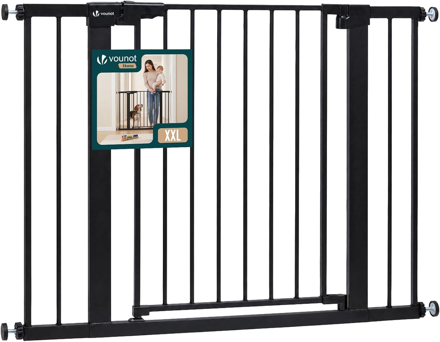 VOUNOT Veiligheidshek voor trap en deur - 75-82 cm - Wit
