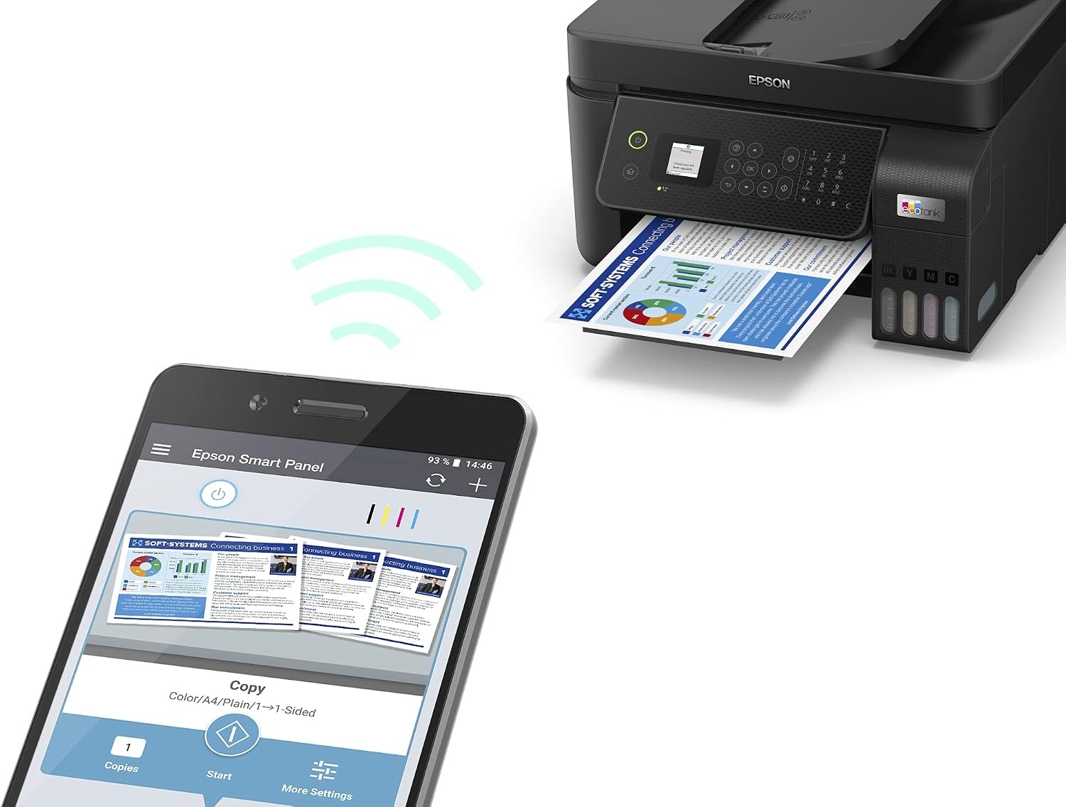 Epson EcoTank ET-4800 A4 Multifunctionele Wi-Fi Printer - Zwart