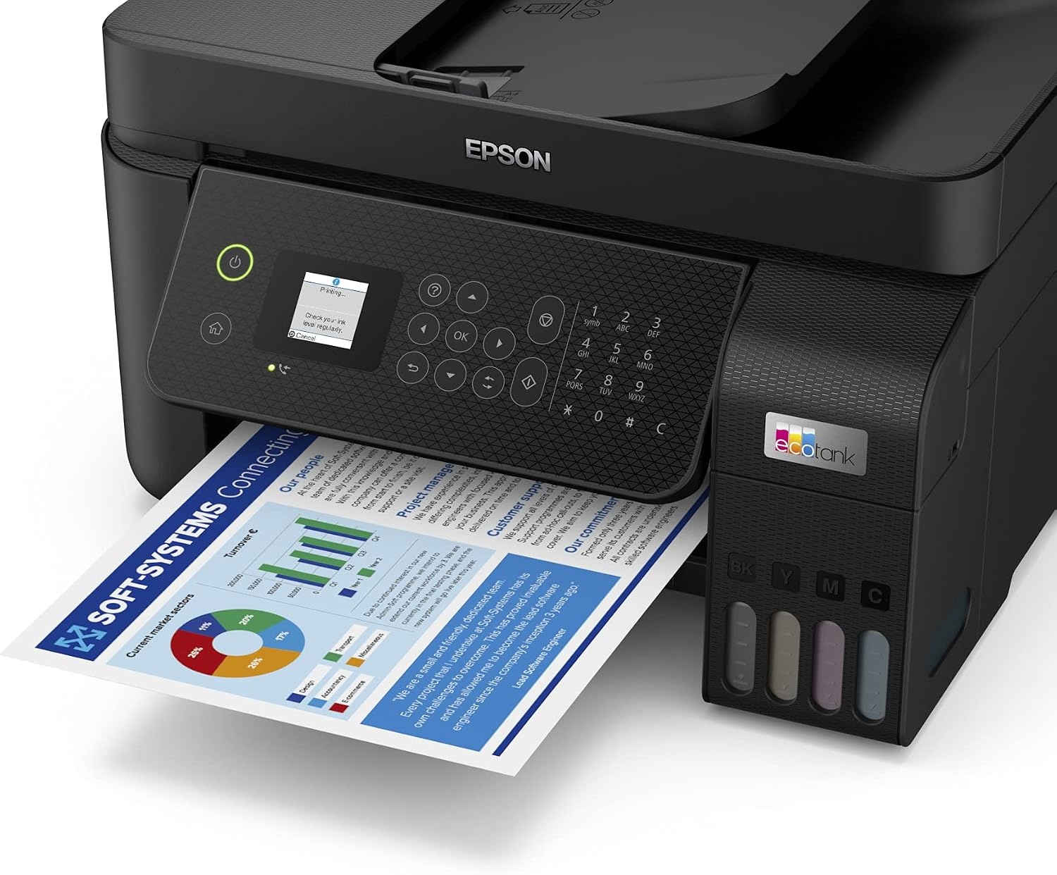 Epson EcoTank ET-4800 A4 Multifunctionele Wi-Fi Printer - Zwart