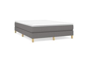 Boxspring bed stof donkergrijs 140x190 cm - 34% korting