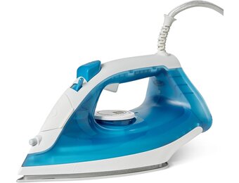 Amazon Basics Stoomstrijkijzer met Niet-Klevende Zoolplaat, 1800W, 20g Continue Stoom, Tank van 200ml, Blauw