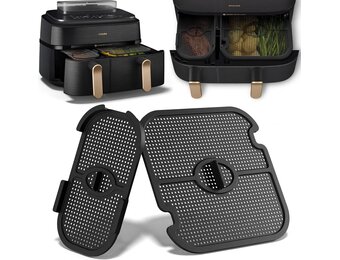 Spatbescherming Accessoires voor Philips Dual Basket Airfryer 3000-5000 Serie 9L(3L/6L), Siliconen Heteluchtfriteuse Accessoires Herbruikbare Vetspatbescherming voor Philips Airfryer NA350/NA550 9L
