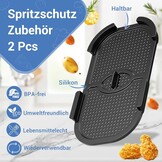 Spatbescherming Accessoires voor Philips Dual Basket Airfryer 3000-5000 Serie 9L(3L/6L), Siliconen Heteluchtfriteuse Accessoires Herbruikbare Vetspatbescherming voor Philips Airfryer NA350/NA550 9L