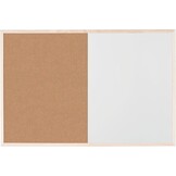 Bi-Office MX07001010 Combi Board, Half Kurk Half Droog Uitwisbaar Whiteboard, Wood Frame, 90 x 60 cm, wit - Maat 60B x 90H cm