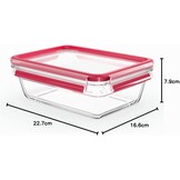 Emsa Clip&Close Vershouddoos, rechthoekig, van polypropyleen N10410 - Maat 1,3 L