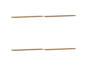 vidaXL Wandschappen 4 st 60x20x1,5 cm bewerkt hout artisanaal eiken