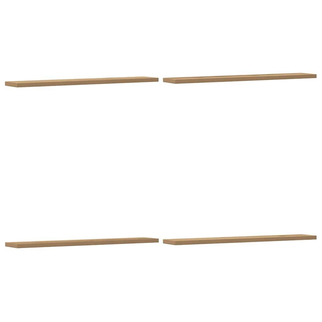vidaXL Wandschappen 4 st 60x20x1,5 cm bewerkt hout artisanaal eiken