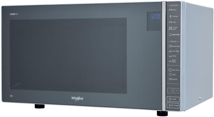 Whirlpool MWP 304 M Vrijstaande Magnetron met Grill - 30 Liter - Grijs