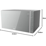 Whirlpool MWP 304 M Vrijstaande Magnetron met Grill - 30 Liter - Grijs