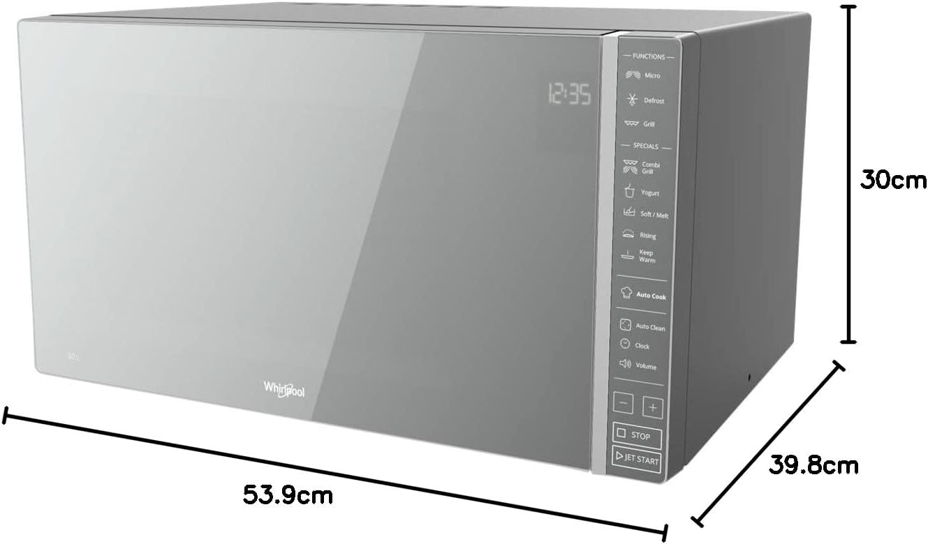 Whirlpool MWP 304 M Vrijstaande Magnetron met Grill - 30 Liter - Grijs
