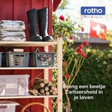 Rotho Clear opbergboxen met deksel 6 x 10 liter - Transparant Blauw