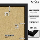 Fotolijst 30x40 cm 3-Pack Zwart | Voor Foto's, Posters & Puzzels | Geconstrueerd Hout met Acryl