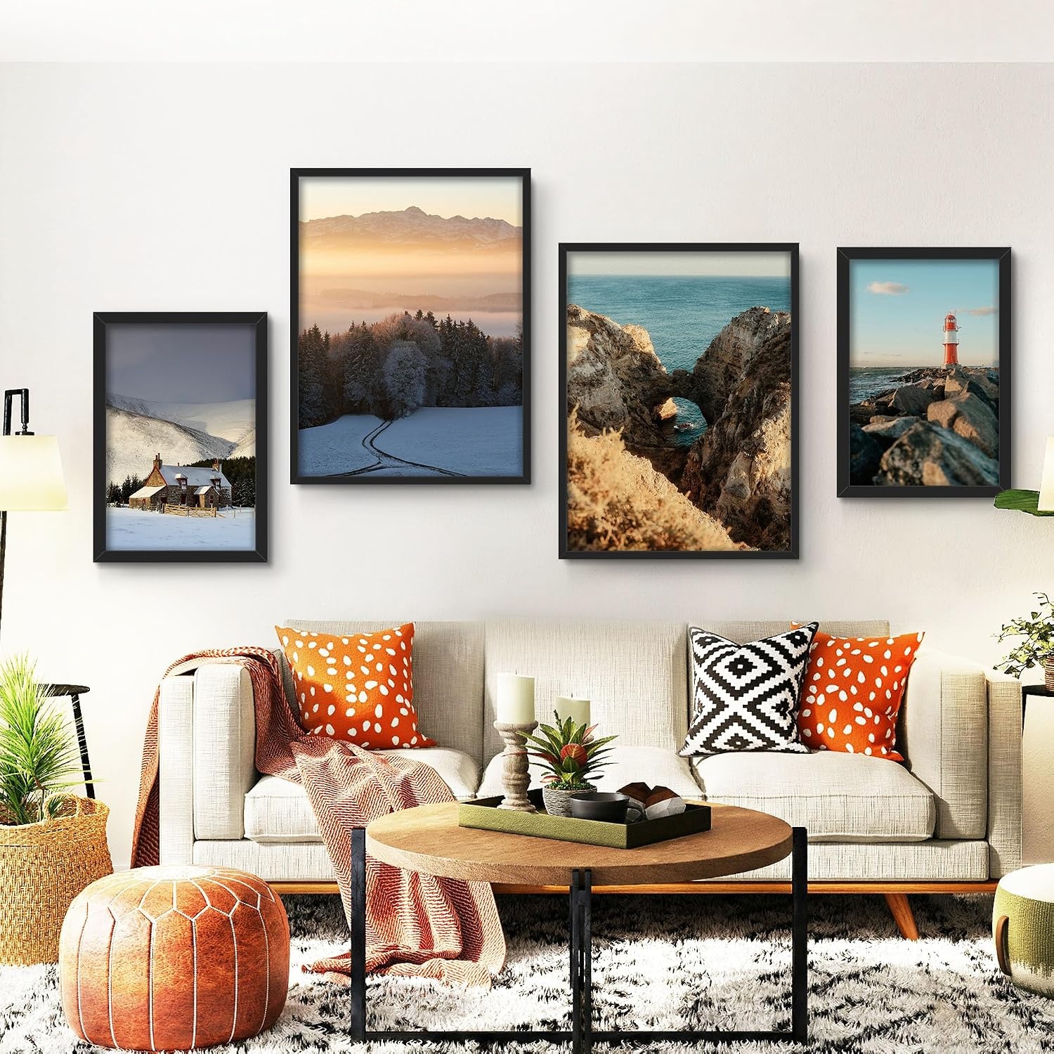 Fotolijst 30x40 cm 3-Pack Zwart | Voor Foto's, Posters & Puzzels | Geconstrueerd Hout met Acryl