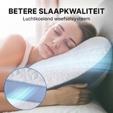 MKS Cloud Cushion Air Ergonomisch Memory Foam Kussen 80 x 80 cm - Wit