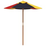 vidaXL Parasol voor kinderen met houten paal Ø120x140 cm