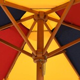 vidaXL Parasol voor kinderen met houten paal Ø120x140 cm