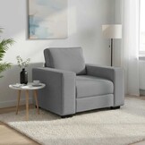 vidaXL Fauteuil 100x77x82 cm stof lichtgrijs